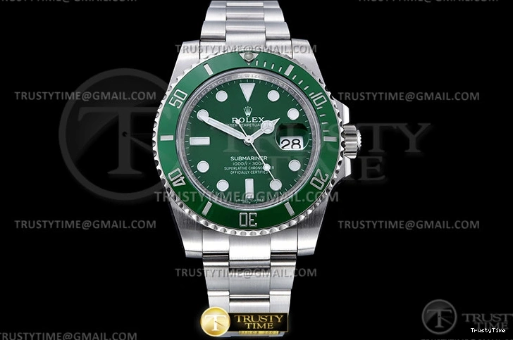 0725 ROLSUB0417B – Submariner 116610LV 904L SS SS Grn CLEAN V2 VS Stretchable 1048